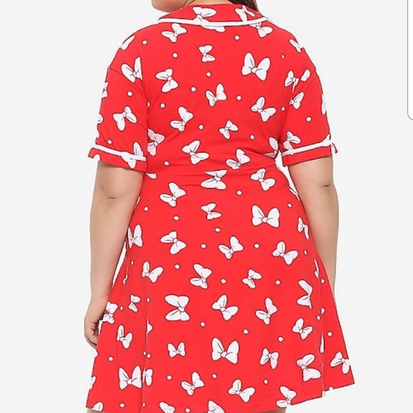 NWT Disney Minnie Mouse Bow Print Dress - Picture 2 of 8